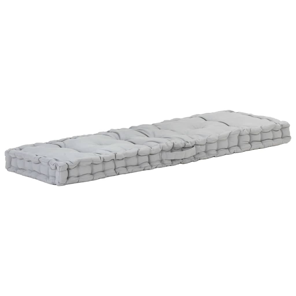 Grey Cotton Pallet Floor Cushion for Indoor/Outdoor