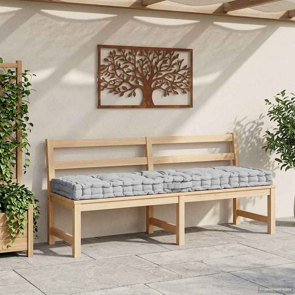 Grey Cotton Pallet Floor Cushion for Indoor/Outdoor