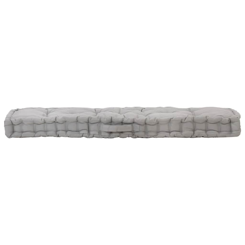 Grey Cotton Pallet Floor Cushion for Indoor/Outdoor