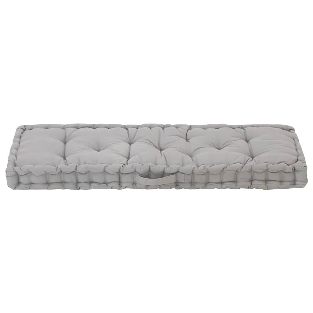 Grey Cotton Pallet Floor Cushion for Indoor/Outdoor