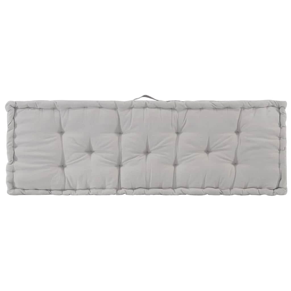 Grey Cotton Pallet Floor Cushion for Indoor/Outdoor