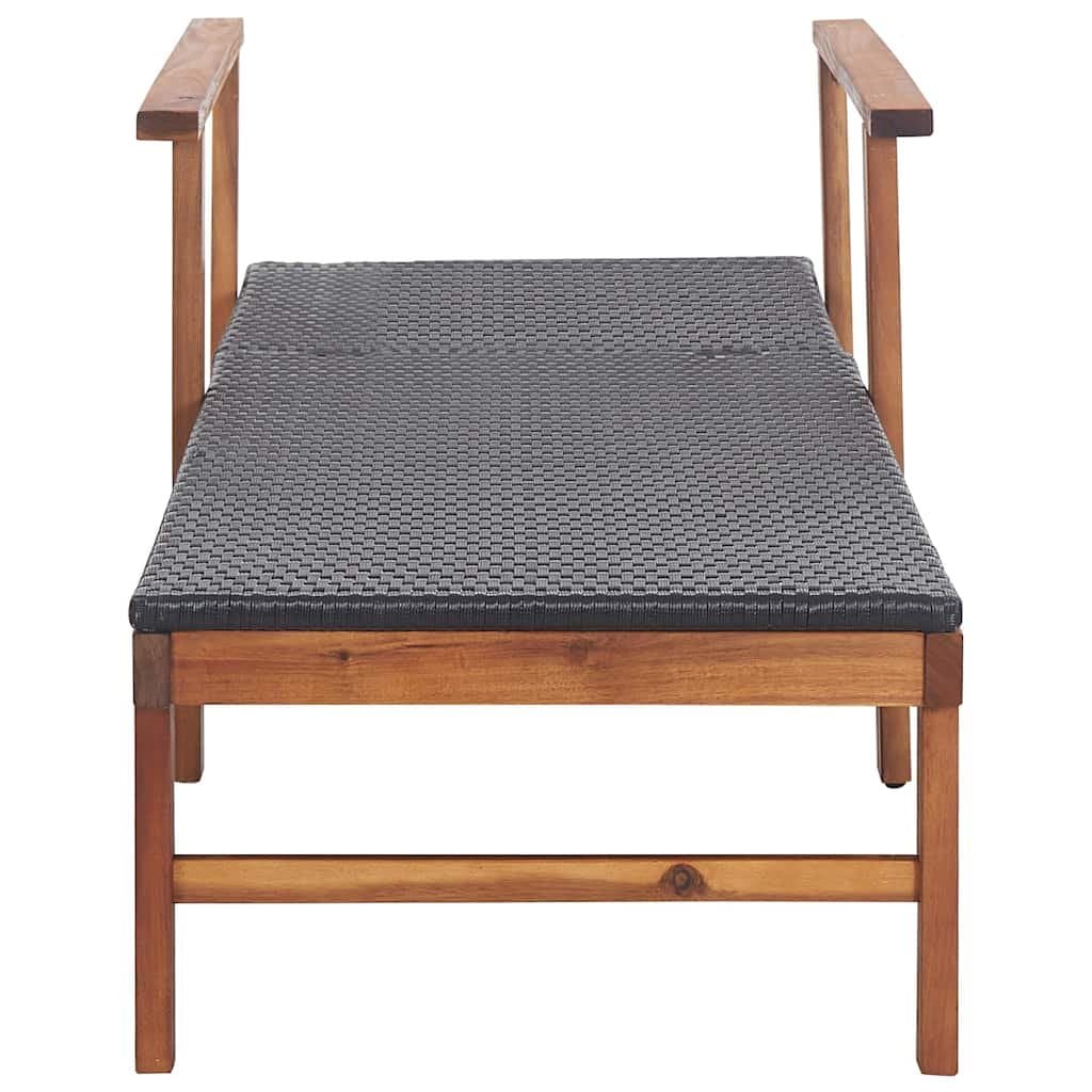 Outdoor Sun Lounger with Acacia Wood Frame