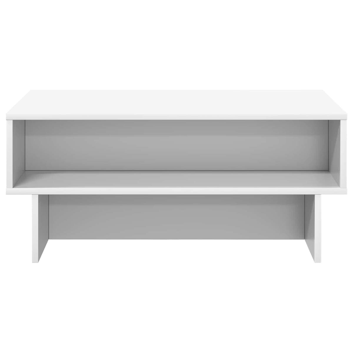White Coffee Table with Integrated Storage