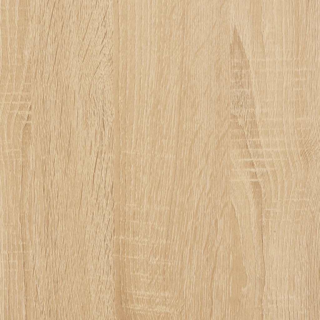 Vinyl Storage Box Sonoma Oak LP Organiser Living Room Media Cabinet 71x34x36cm