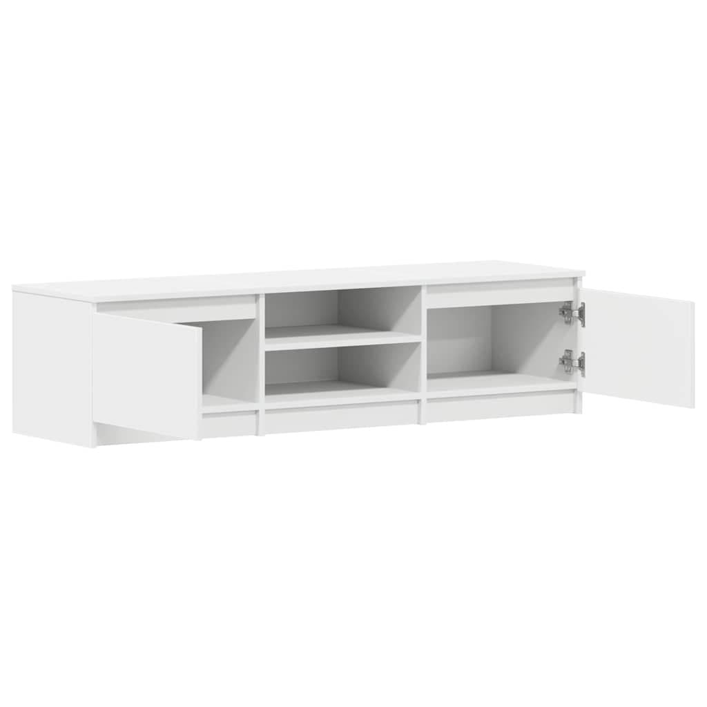 White TV Cabinet 140x40x35.5 cm with Storage