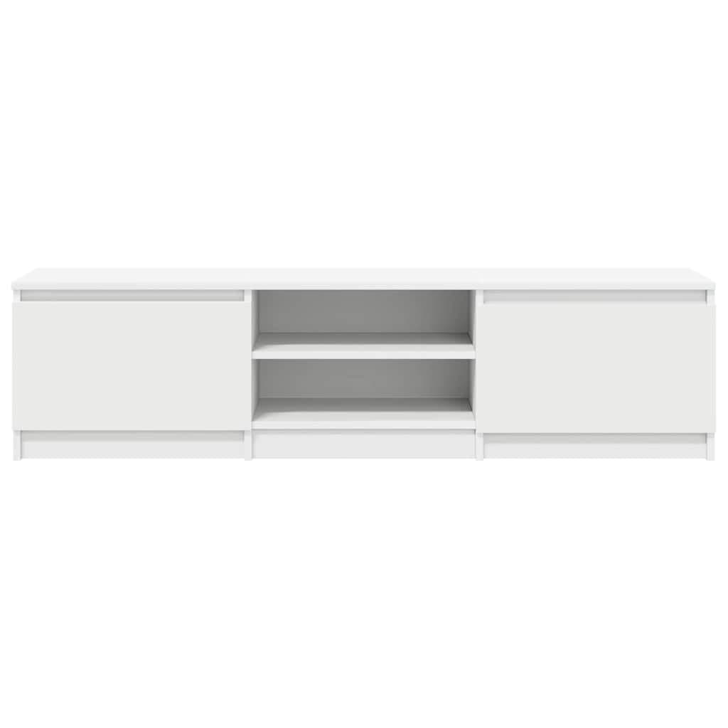 White TV Cabinet 140x40x35.5 cm with Storage
