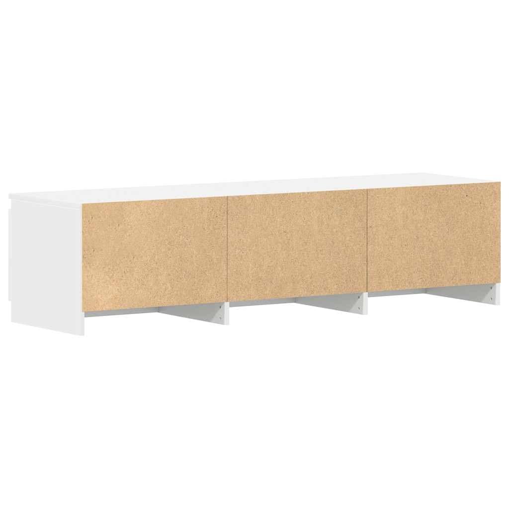 White TV Cabinet 140x40x35.5 cm with Storage