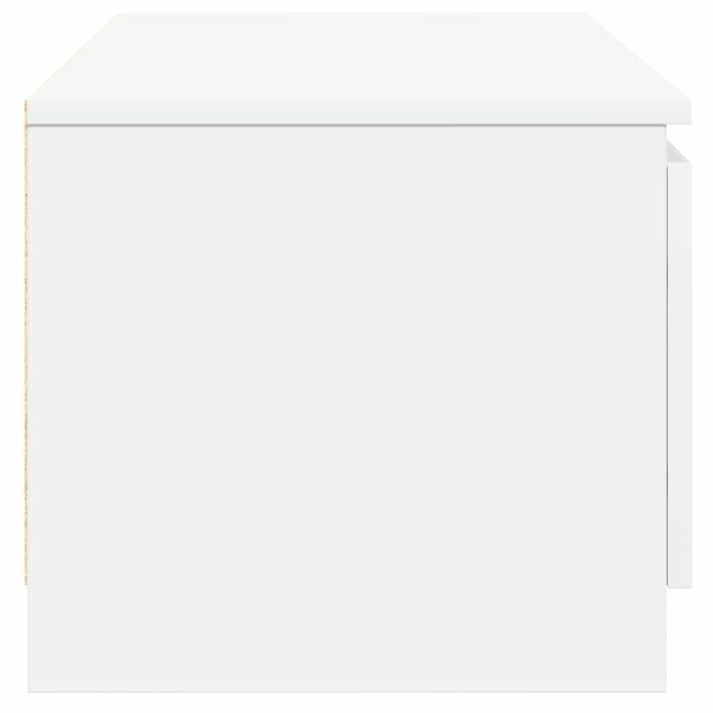 White TV Cabinet 140x40x35.5 cm with Storage