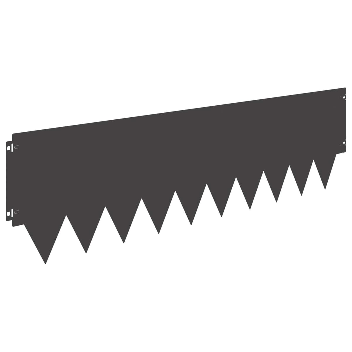 Garden Lawn Edging 10 Pieces 103 x 30 cm Steel Metal Border Black Flexible
