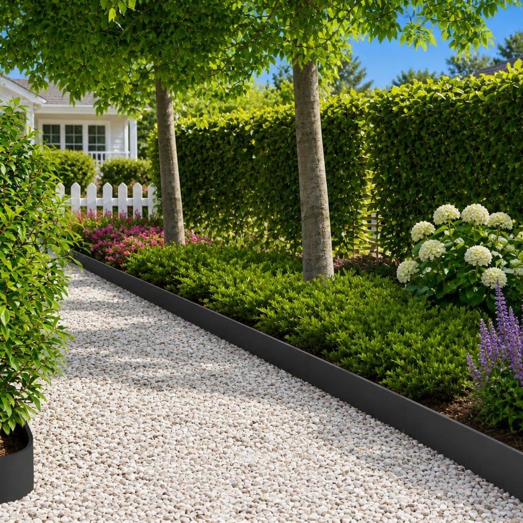 Garden Lawn Edging 20 Piece Set 103 x 15 cm Steel Black Landscape Border