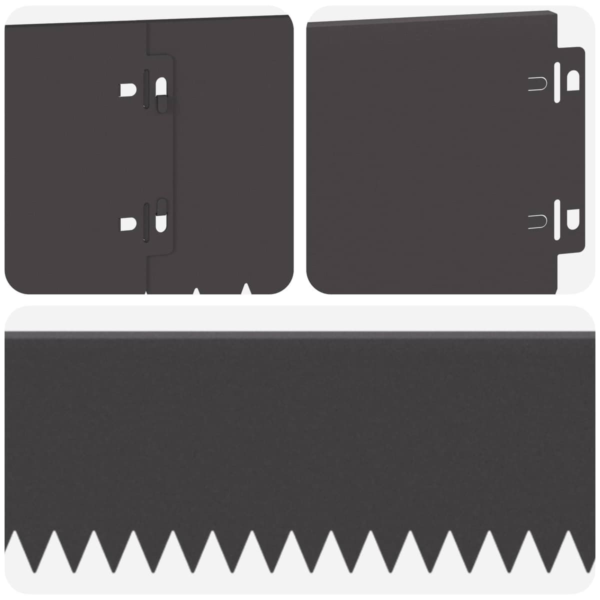 Garden Lawn Edging 20 Piece Set 103 x 15 cm Steel Black Landscape Border