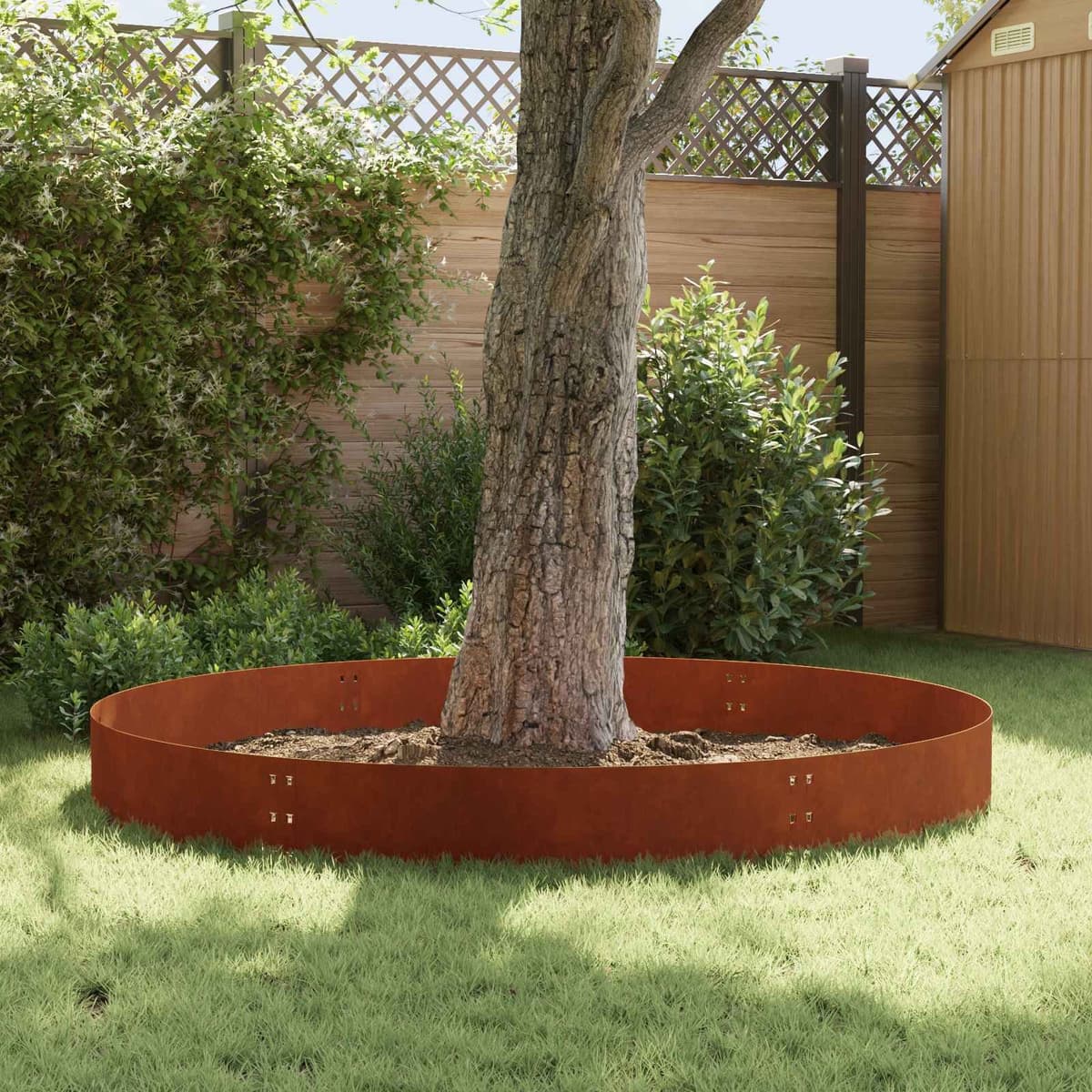 Garden Lawn Edging 20 pcs 100x30cm Steel Borders Modern Landscape Flexible Rusty