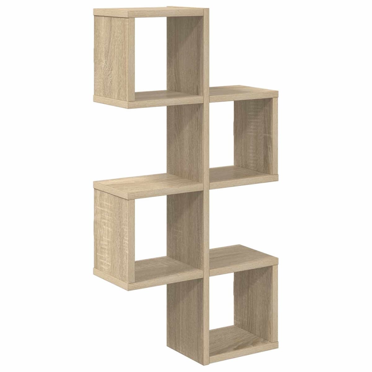 Brown Sonoma Oak Wall Shelf for Organizing and Displaying