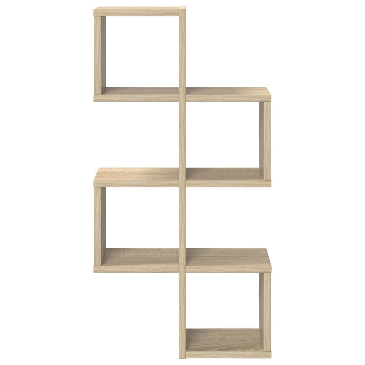 Brown Sonoma Oak Wall Shelf for Organizing and Displaying