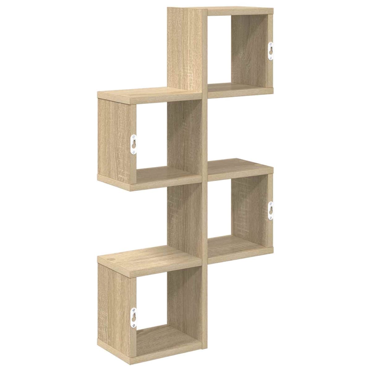 Brown Sonoma Oak Wall Shelf for Organizing and Displaying