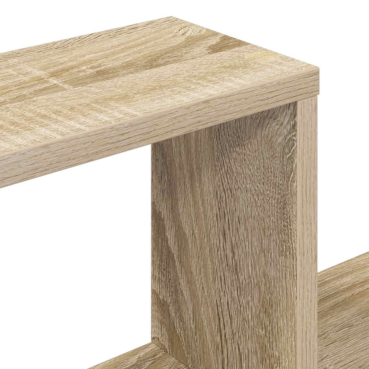 Brown Sonoma Oak Wall Shelf for Organizing and Displaying