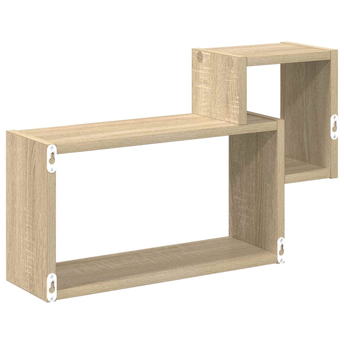Wall Shelf Wall-Mounted Storage Brown Modern Living Room Bedroom Décor
