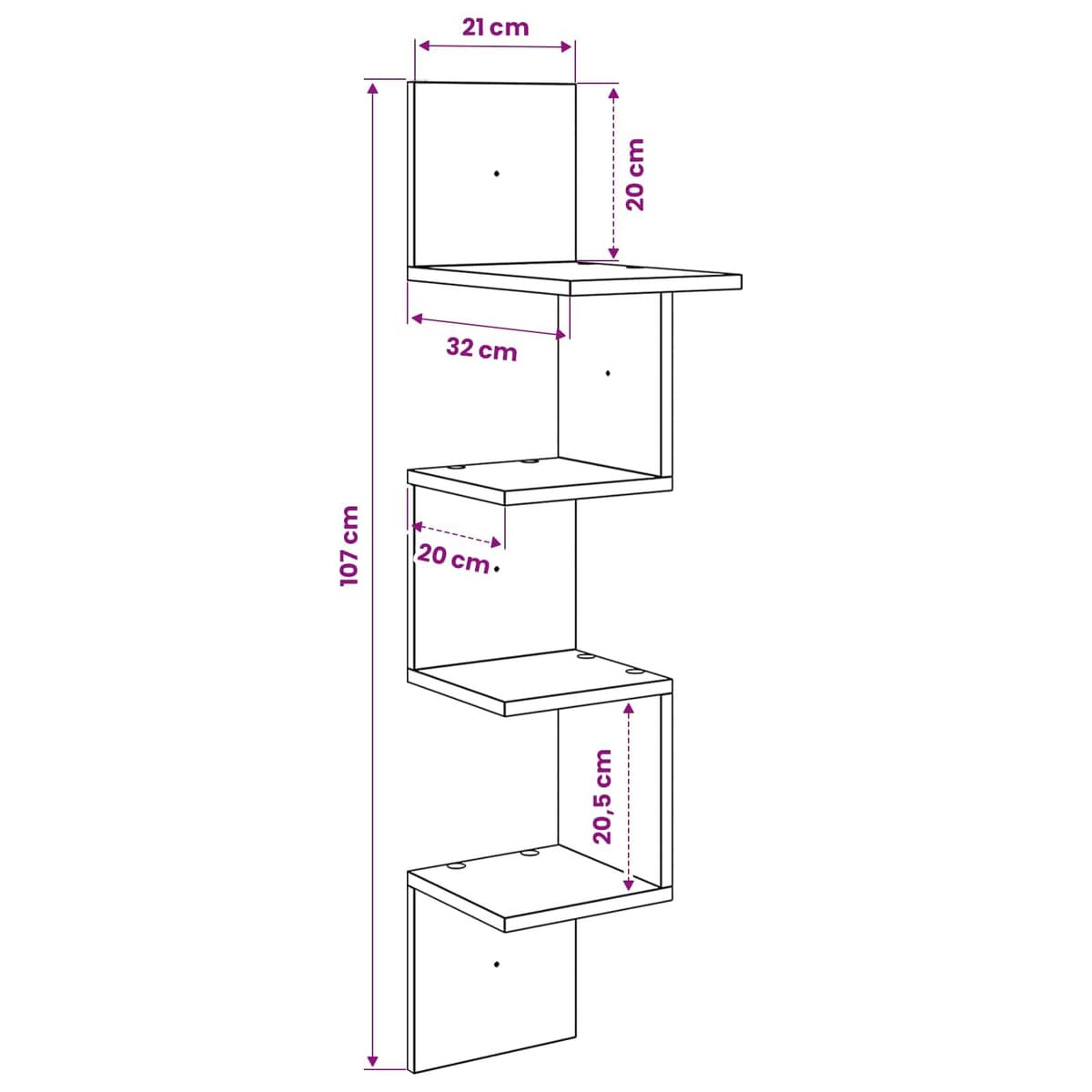 Brown Engineered Wood Wall Shelf for Organized Storage
