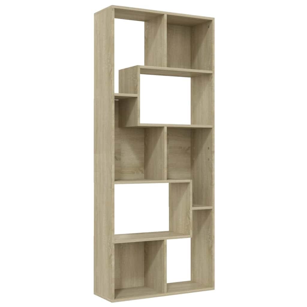 Sonoma Oak Brown Engineered Wood Book Cabinet