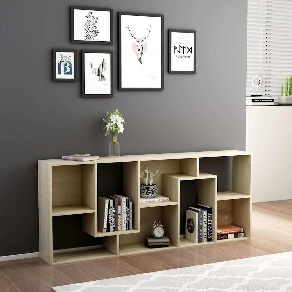 Sonoma Oak Brown Engineered Wood Book Cabinet