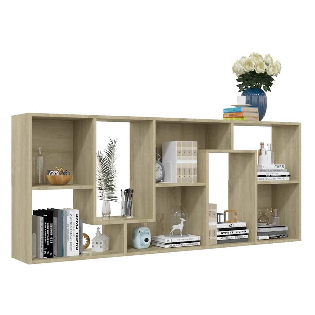 Sonoma Oak Brown Engineered Wood Book Cabinet