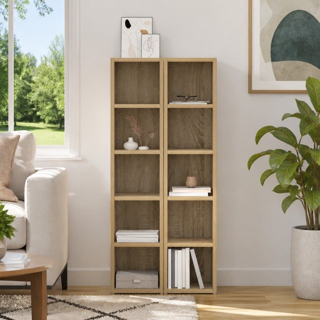 Slim CD Cabinet in Sonoma Oak for Media Storage