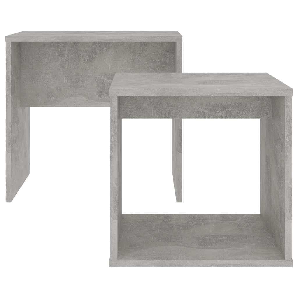 Coffee Table Set 2-Piece Nesting Grey Contemporary Living Room Accent Tables