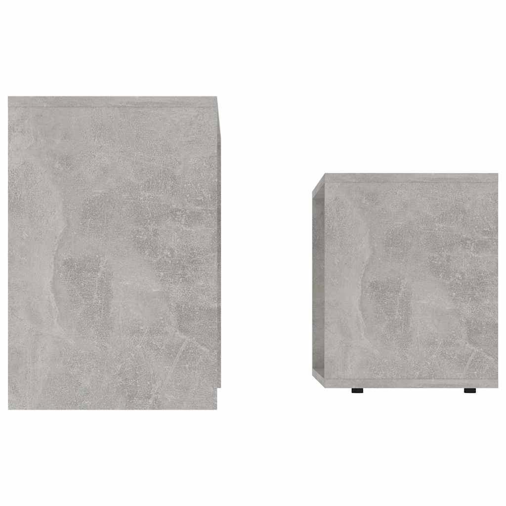 Coffee Table Set 2-Piece Nesting Grey Contemporary Living Room Accent Tables