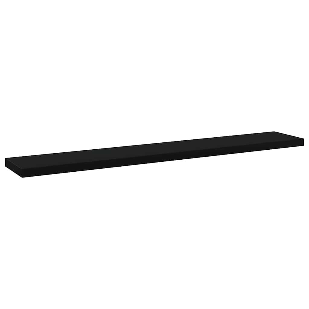 Bookshelf Boards 8 pcs Black Shelving Panels Storage Solution Engineered Wood