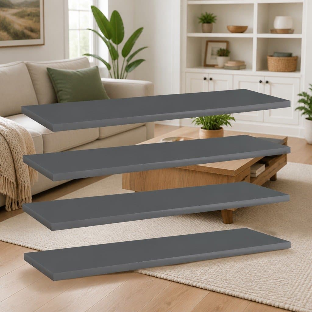 Engineered Wood Bookshelf Boards Set of 4