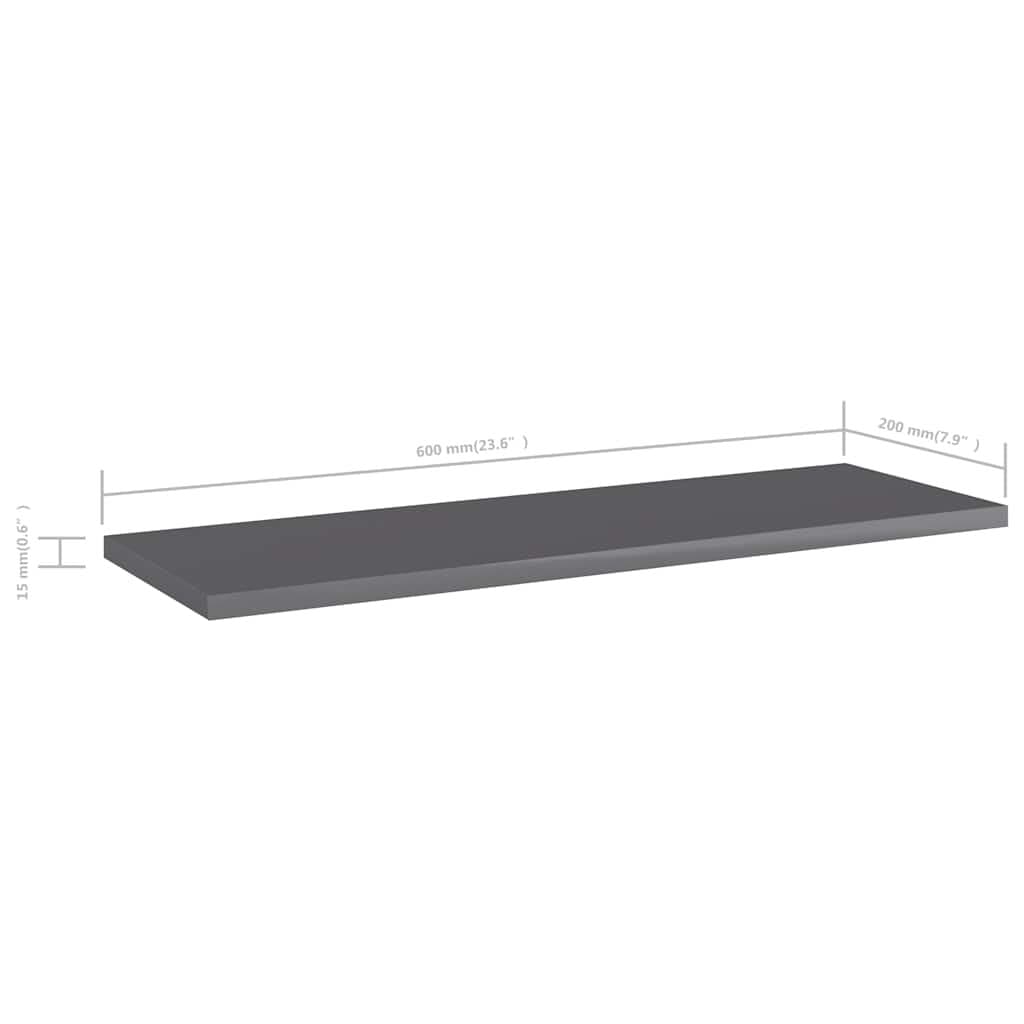 Engineered Wood Bookshelf Boards Set of 4