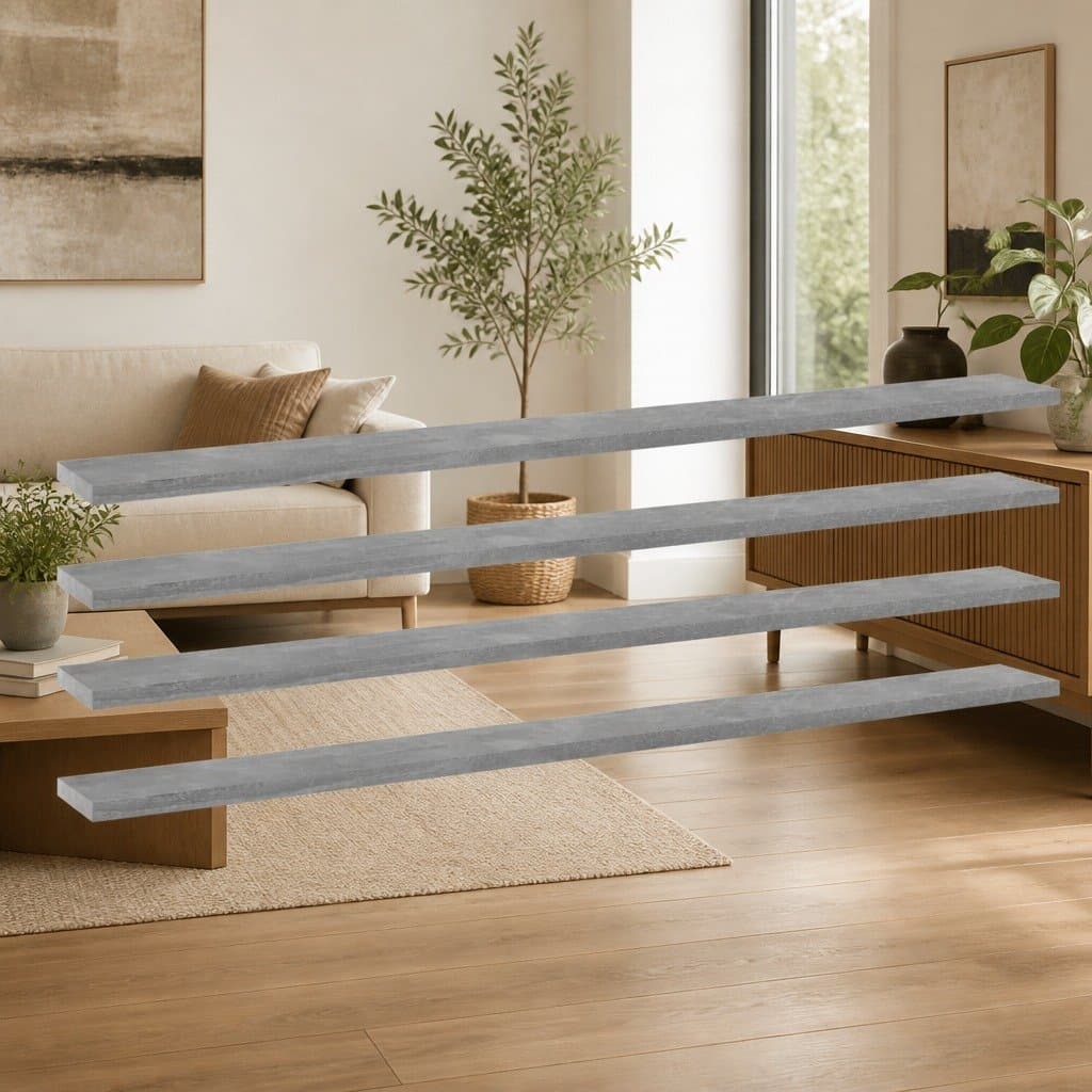 Grey Floating Shelf Boards 4 Pack