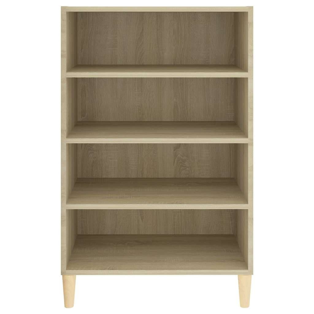 Brown Engineered Wood Sideboard with 4 Shelves