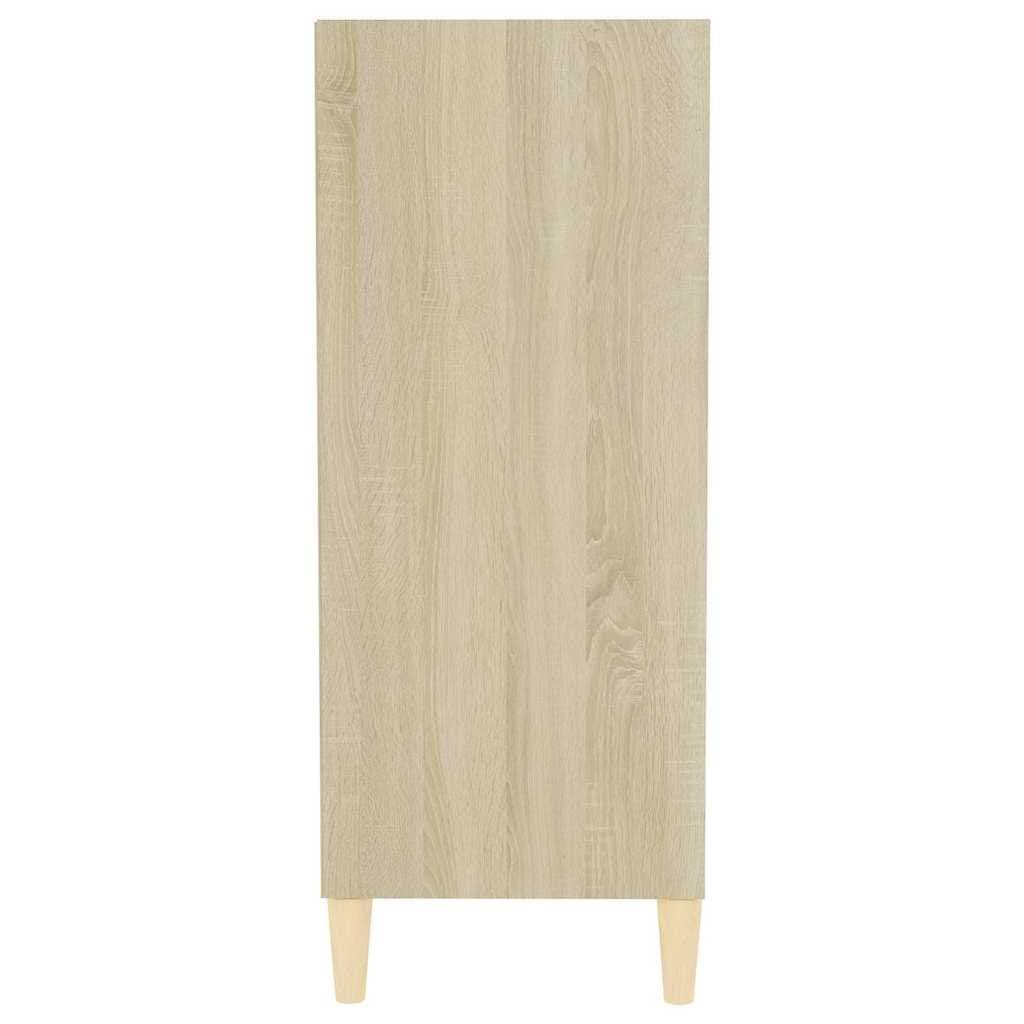 Brown Engineered Wood Sideboard with 4 Shelves