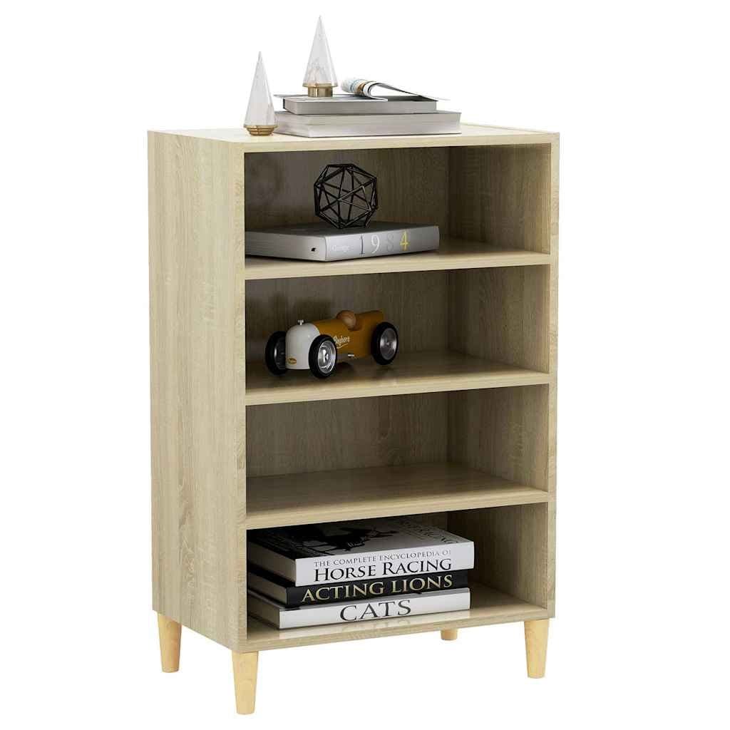Brown Engineered Wood Sideboard with 4 Shelves