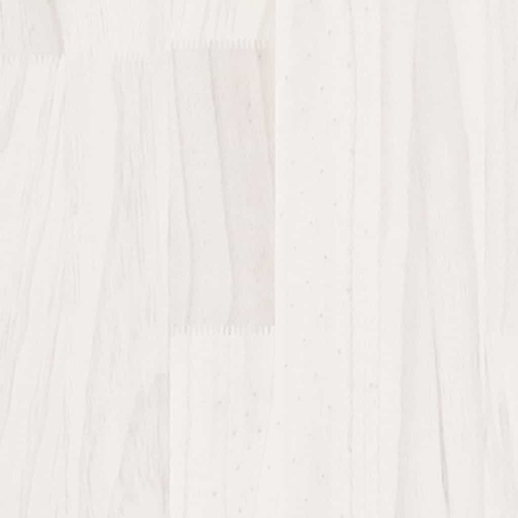 2-Tier Book Cabinet in White Solid Pine Wood