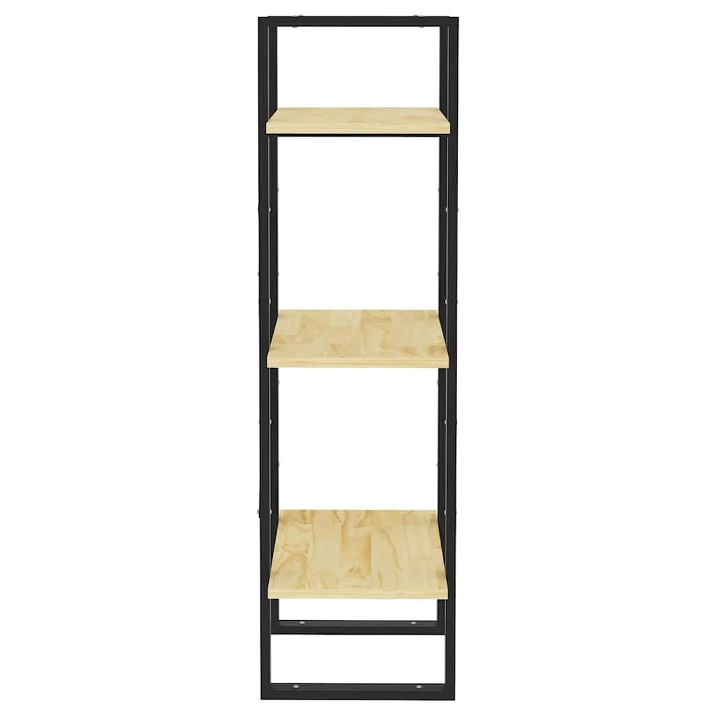 3-Tier Wooden Book Cabinet Shelving Unit Storage Display Brown Standing Shelf