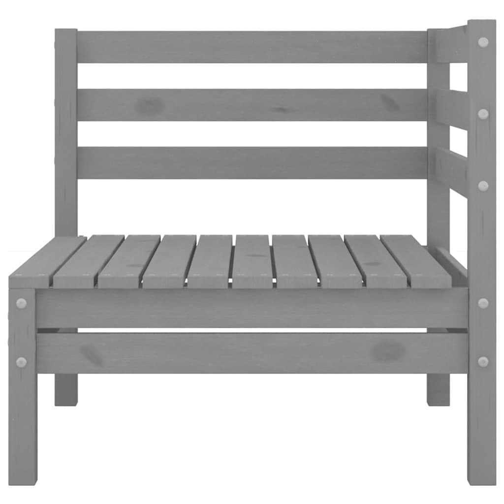 Garden Lounge Set 4 Piece Wooden Patio Furniture Modular Grey Outdoor Sofa