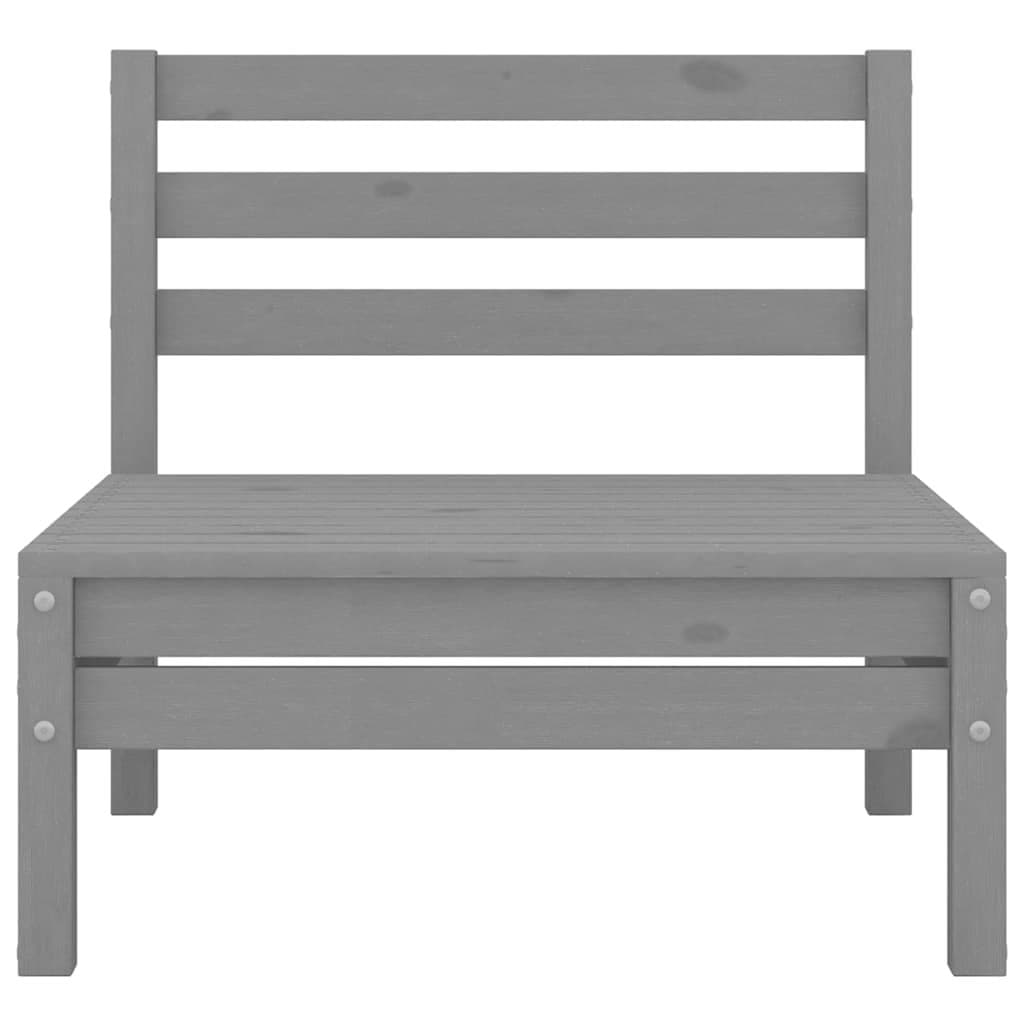 Garden Lounge Set 4 Piece Wooden Patio Furniture Modular Grey Outdoor Sofa