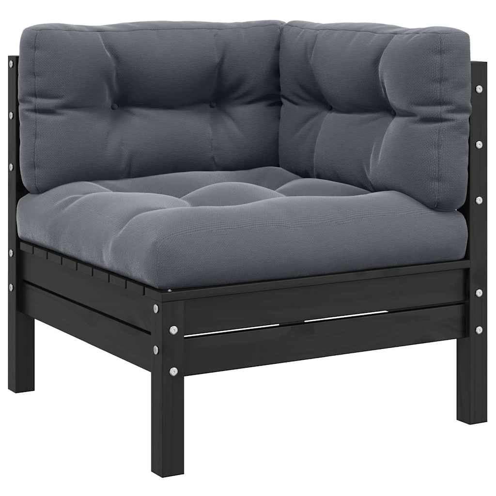 Grey 2-Seater Garden Sofa with Cushions