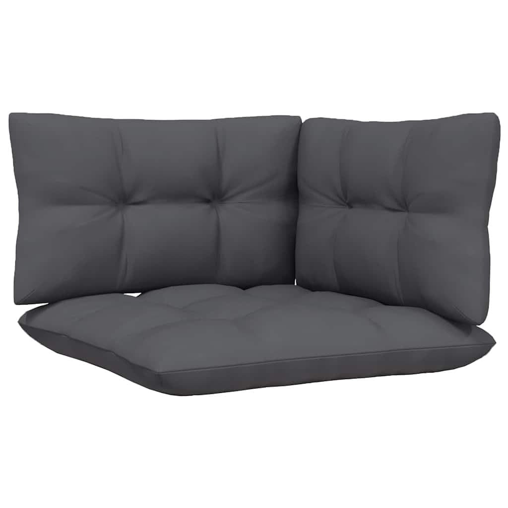 Grey 2-Seater Garden Sofa with Cushions