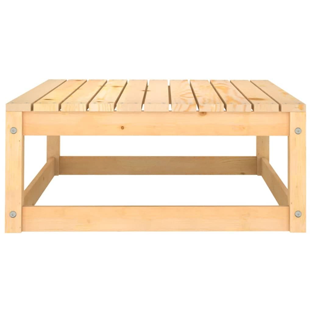 Set of 2 Modular Outdoor Garden Footstools with Cushions