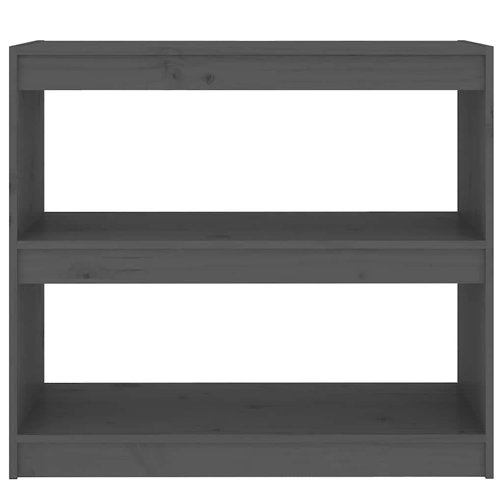 Grey Solid Wood Pine Book Cabinet and Room Divider