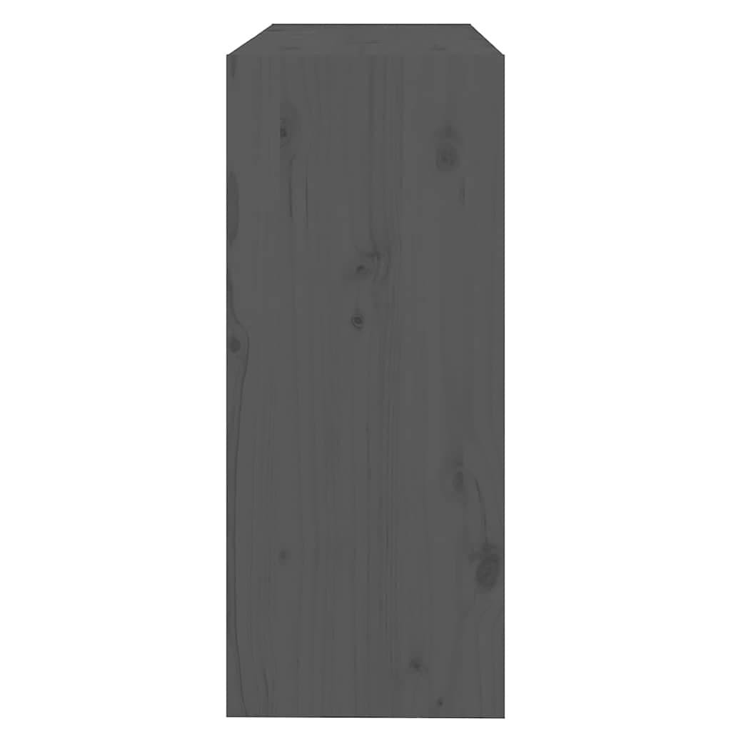 Grey Solid Wood Pine Book Cabinet and Room Divider