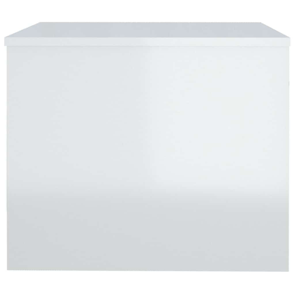 High Gloss White Coffee Table with Lift Top & Storage