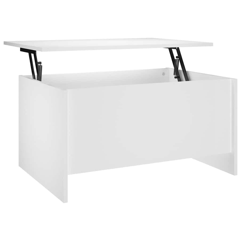 White Coffee Table with Lift-Top Functionality