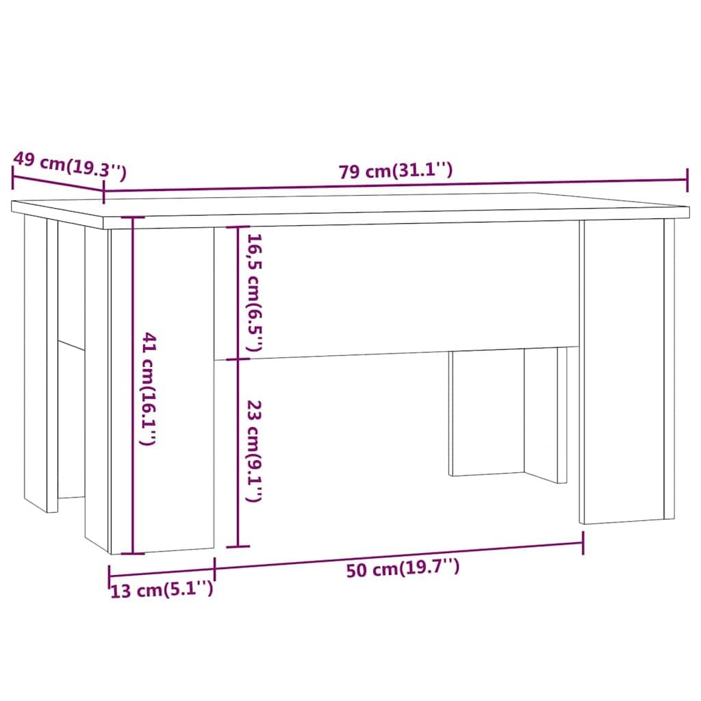 Lift Top Coffee Table with Hidden Storage