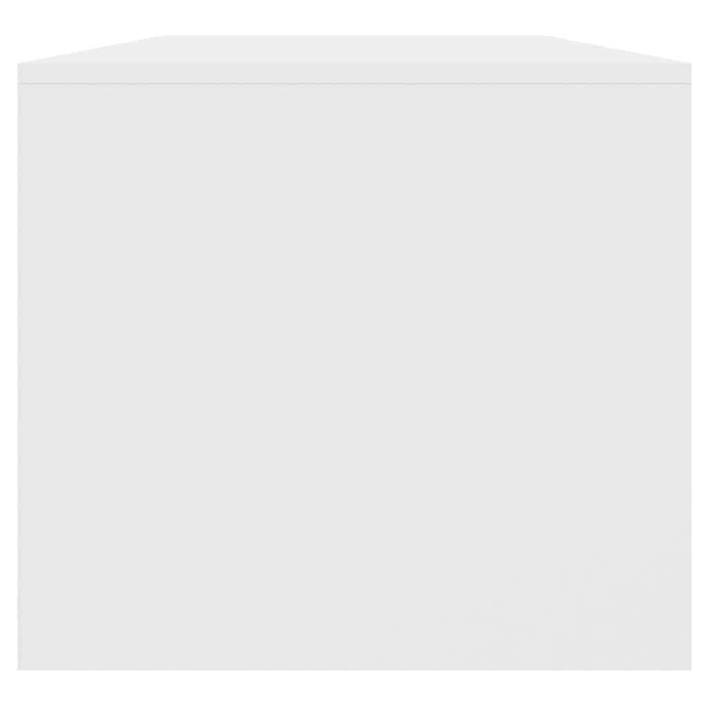 Coffee Table White Modern Design Living Room Storage Compartment Shelves