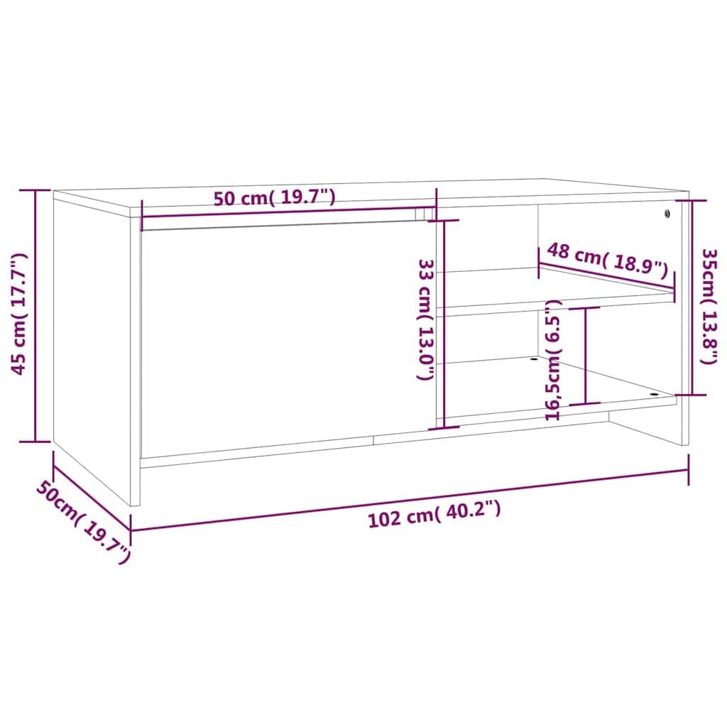 Coffee Table White Modern Design Living Room Storage Compartment Shelves