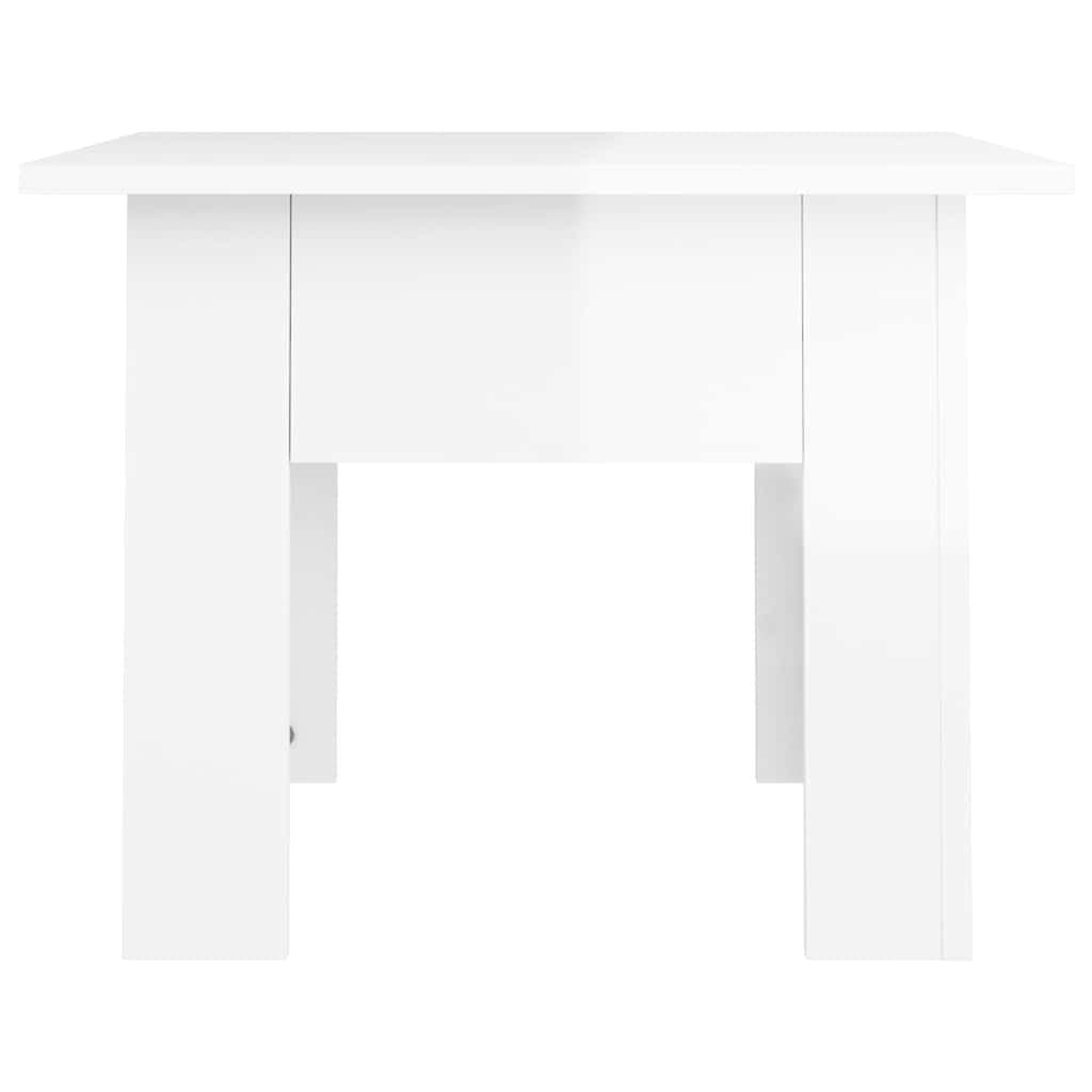 Coffee Table High Gloss White Modern Design Living Room Accent Side Table